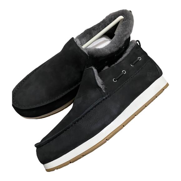 Sperry Premium Black Moc Sider Moccasin Winter Bootie Womens Size 11 - Picture 10 of 10